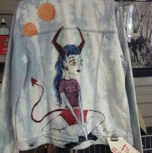 Hand painted Elwood Jean Jacket